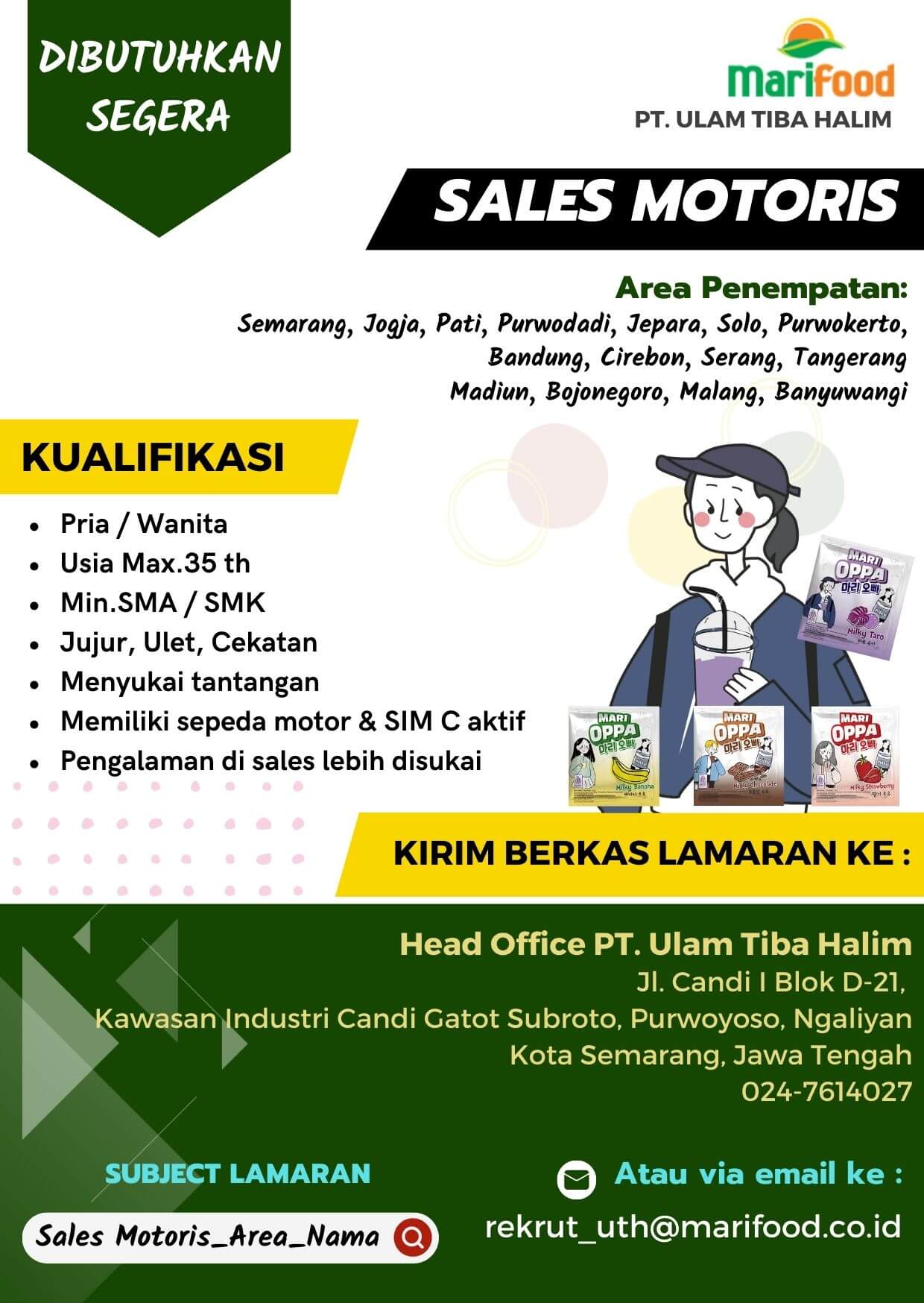 Sales Motoris Marifood Food And Beverage Company