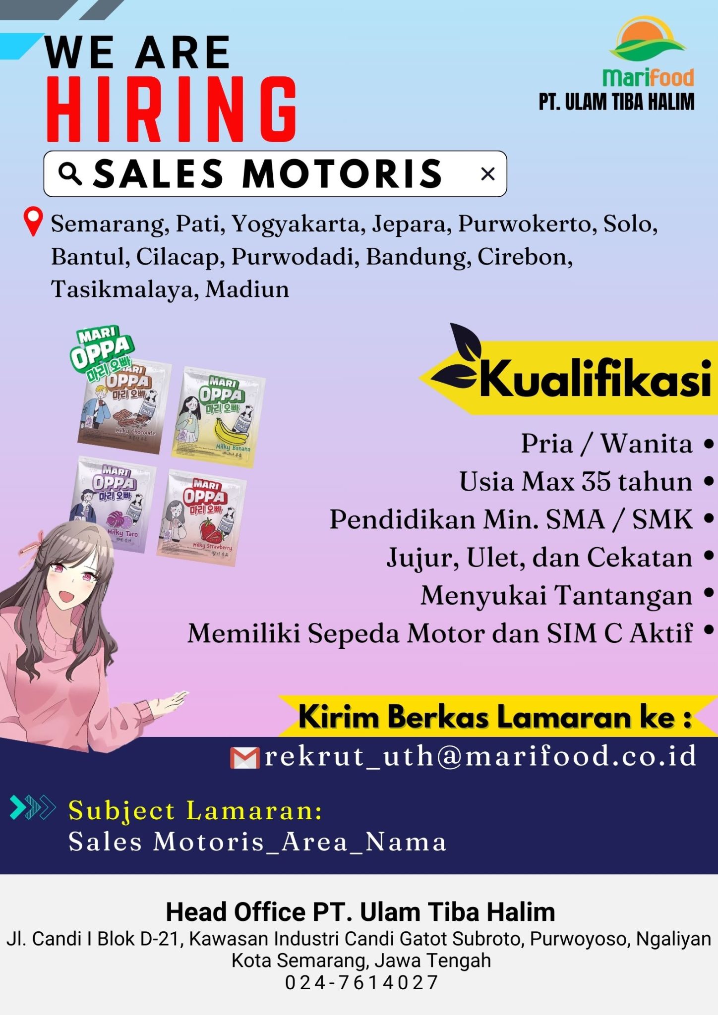 Sales Motoris Marifood Food And Beverage Company